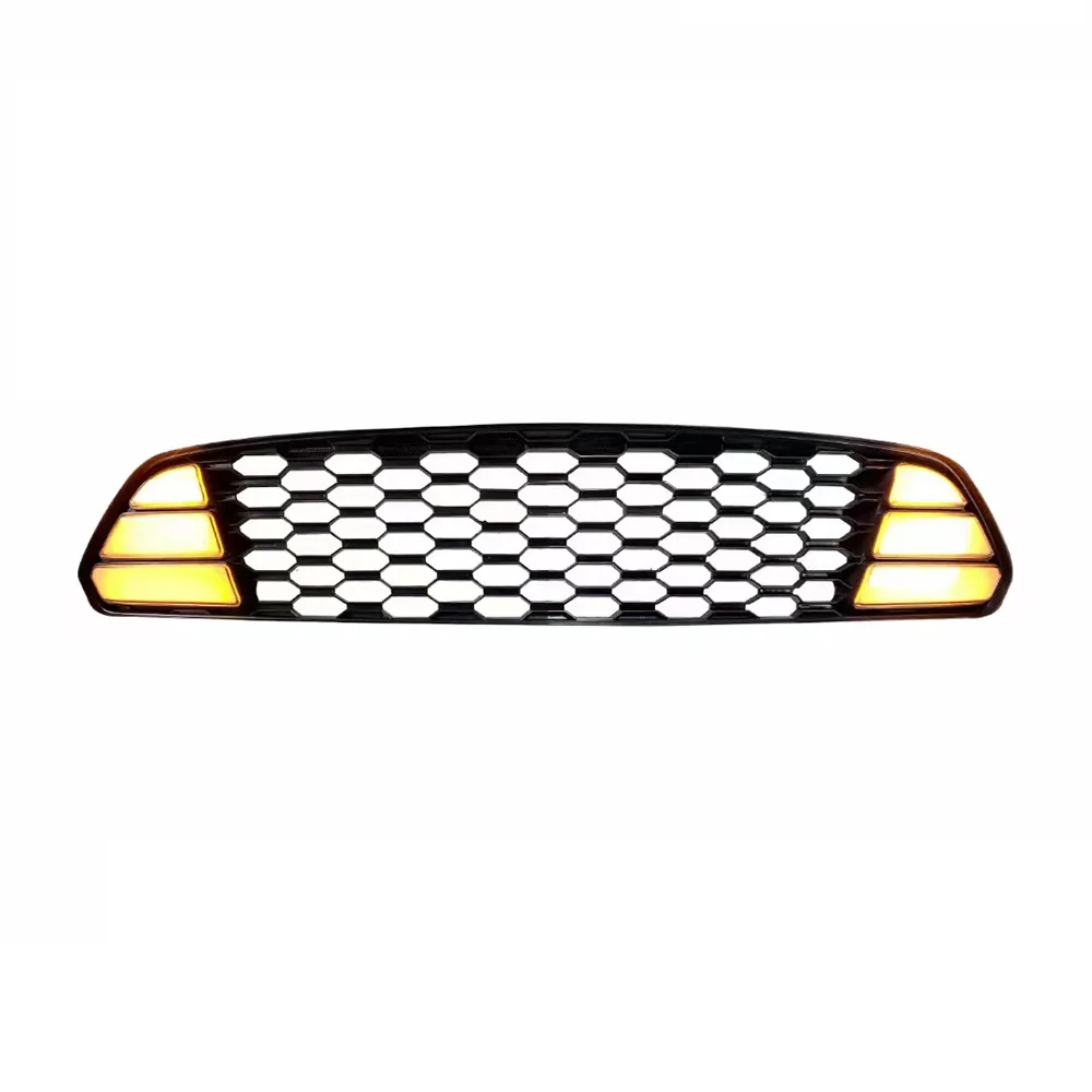 Abs Materiaal Auto Grille Kap Bumper Radiatorrooster Voor Ford Mustang 2015 2016 2017 Masker Met Led Licht Auto-Accessoires