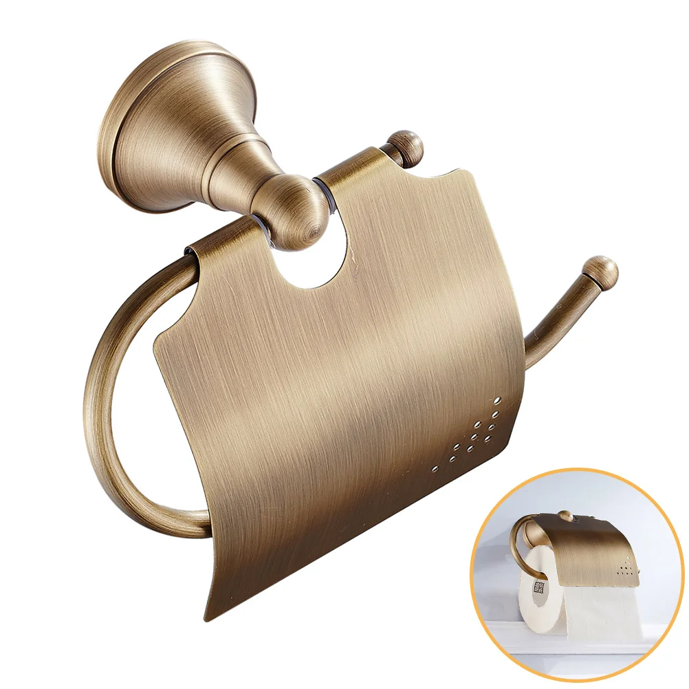 

Держатель для туалетной бумаги с бронзовой отделкой, настенный стеллаж для хранения, прочный, нержавеющий, подходит для отелей, кафе, спальни