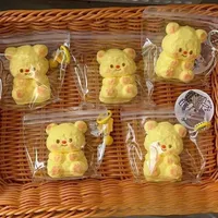 Smearing Butter Teddy Bear Squeezing Silicone Super Soft Creative Feel Decompression Toy Cute Hug Bear Same Style Squeezing