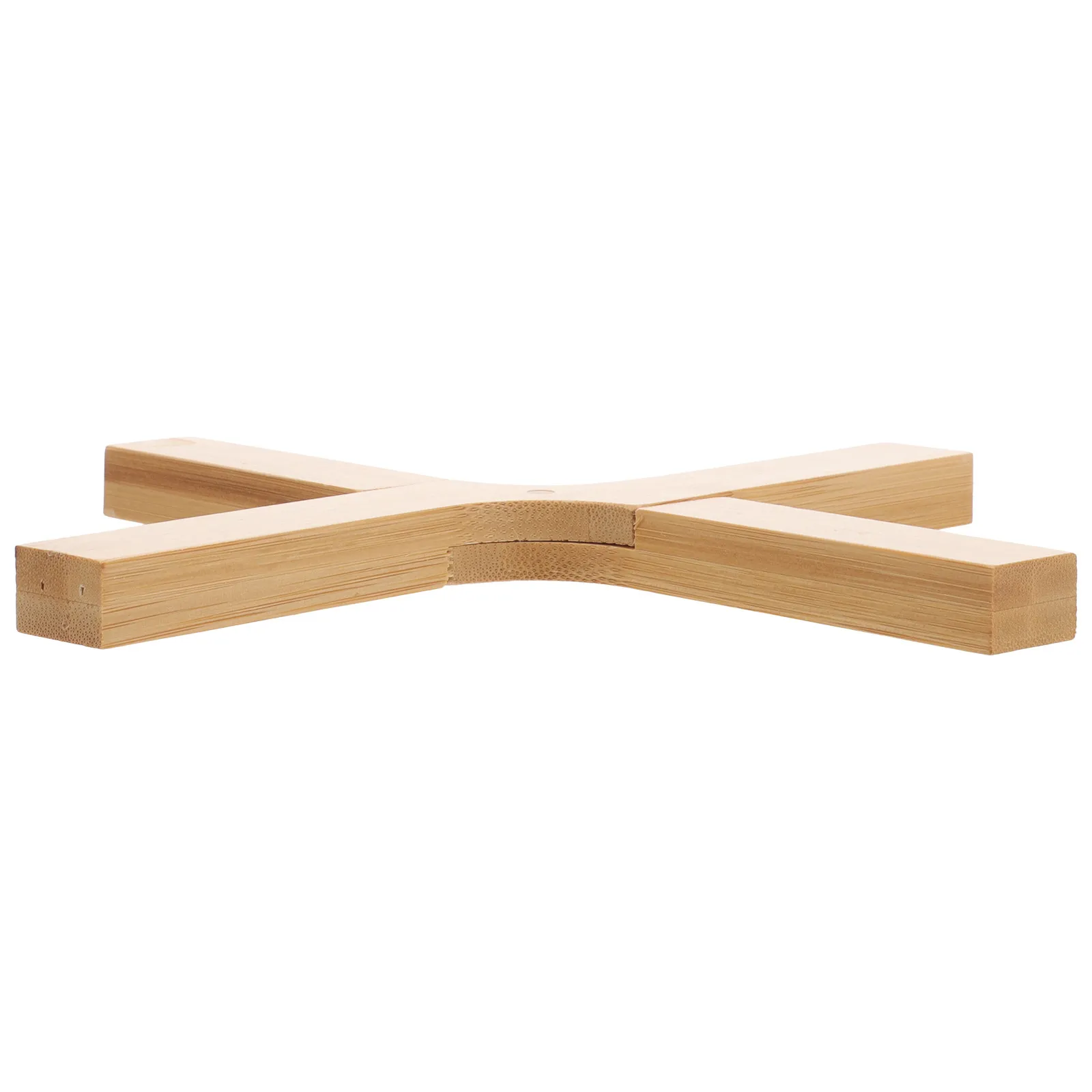 Bamboo Folding Trivet Innovative Nonslip Pot Holder Heat Insulating Foldable Large Wood Trivet Pads for Hot Pots and Pans