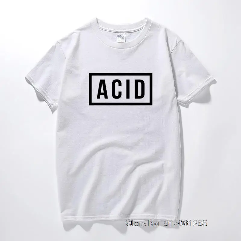 ACID Block Graphic Printed T-shirt 808 303 Techno House Underground Music Top Summer Fashion Camiseta Masculina Cotton T shirt