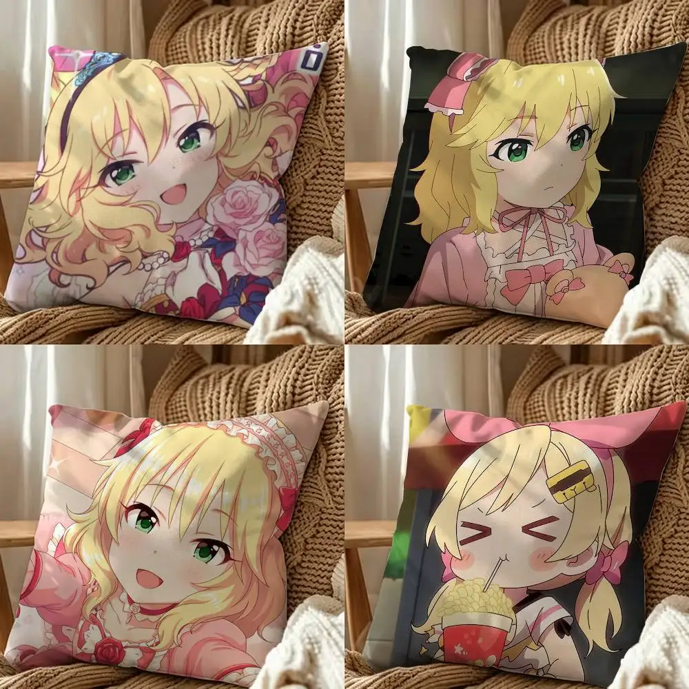 Hot-selling Momoka Sakurai Square Double-Sided Printed Pillow Case Sofa Cushion Cover Bedroom Bedside Decor