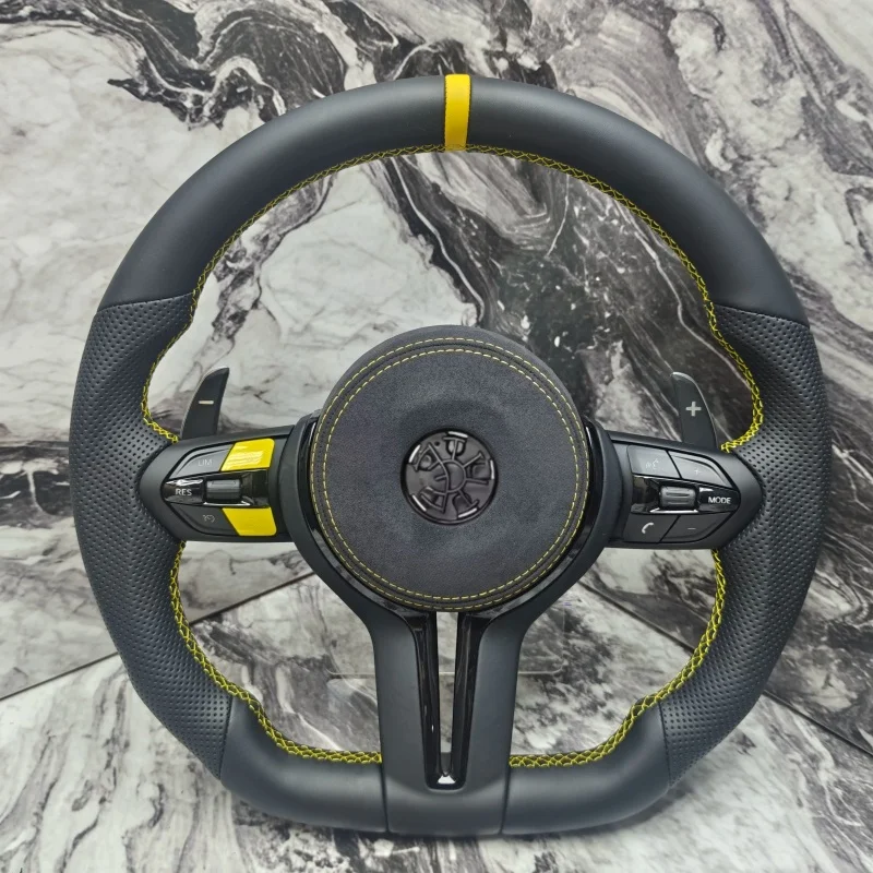 Car Steering Wheel Suede Leather For BMW F07 F10 F20 F22 F30 F32 F34 F36 F33 F80 F82 M3 E70 E90 E92 Steering Wheel Accessorie