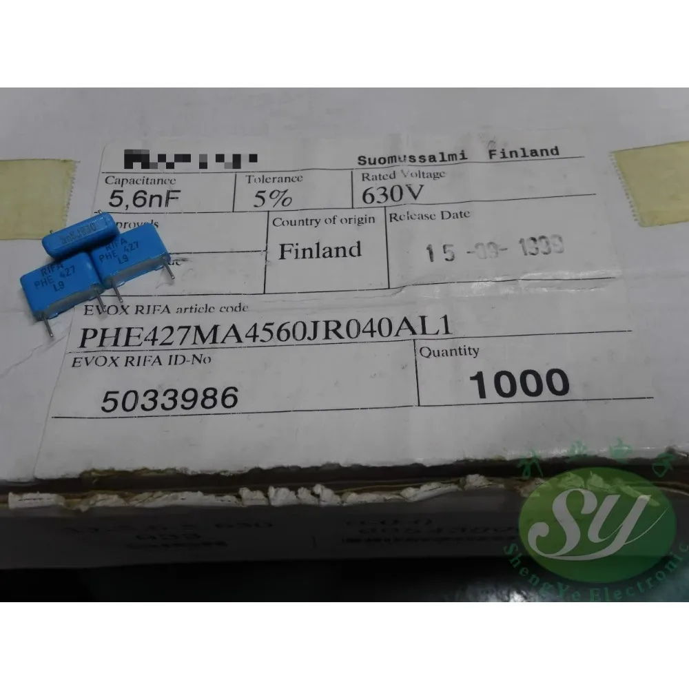 

20PCS RIFA PHE427 0.0056uf/630v 5.6nf 5600pf 5n6 562 Brand New 10mm Film Capacitor