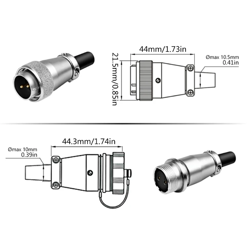 항공 원형 커넥터 암 플러그 안전하고 안정적인 항공 커넥터 방수 WS16 ZQ 암 다음에 적합