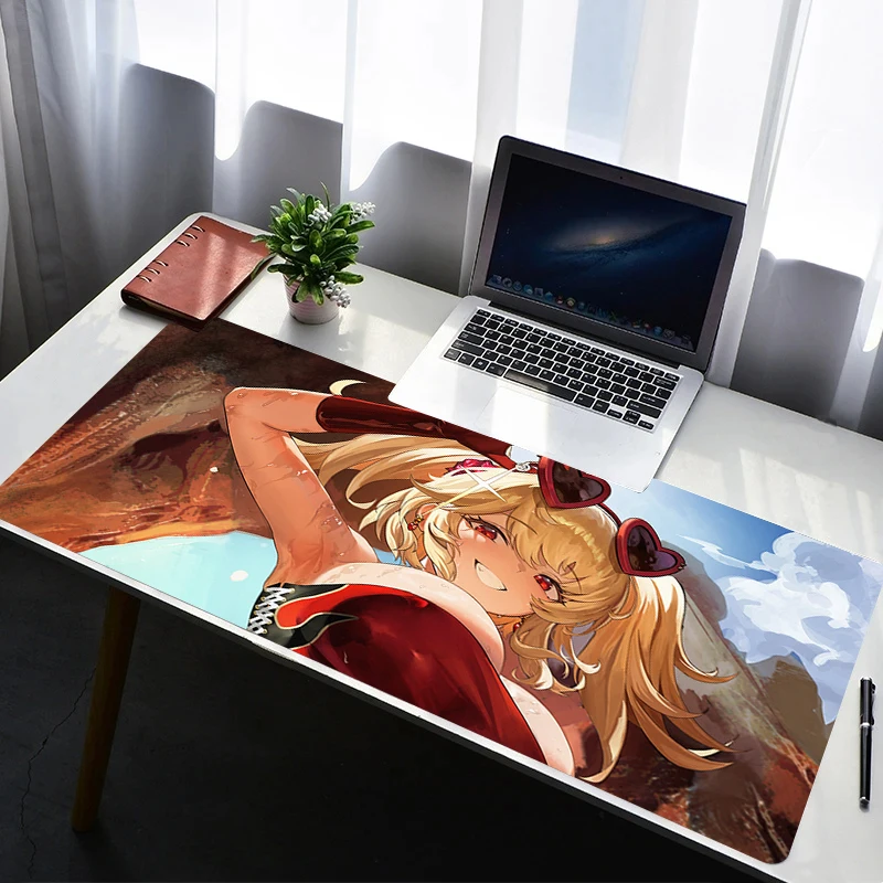

Mouse Pad Office PC Gaming Accessories Zenless Zone Zero Burnice White Keyboard Pad Rubber Anime Mousepad Laptop Desk Mouse Mat