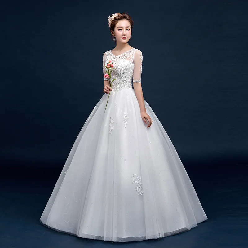 DM-0428 # sposa abito da sposa paillettes abito da ballo bianco senza spalline a buon mercato all'ingrosso Lace up Organza con ricamo Plus Size Cinema