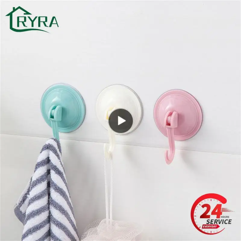 Plain Color Suction Cup Hook High Quality Material Hooks Non Punching And Non Marking Plastic Hook Fashionable