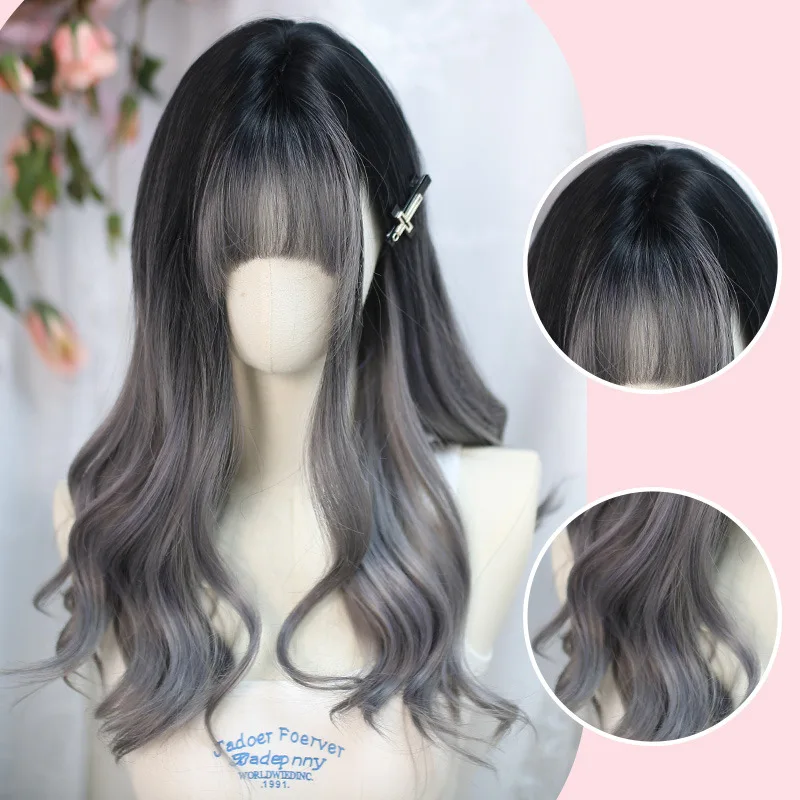 

loli long curly hair Lolita sweet soft girl jk cover cos wig cover female