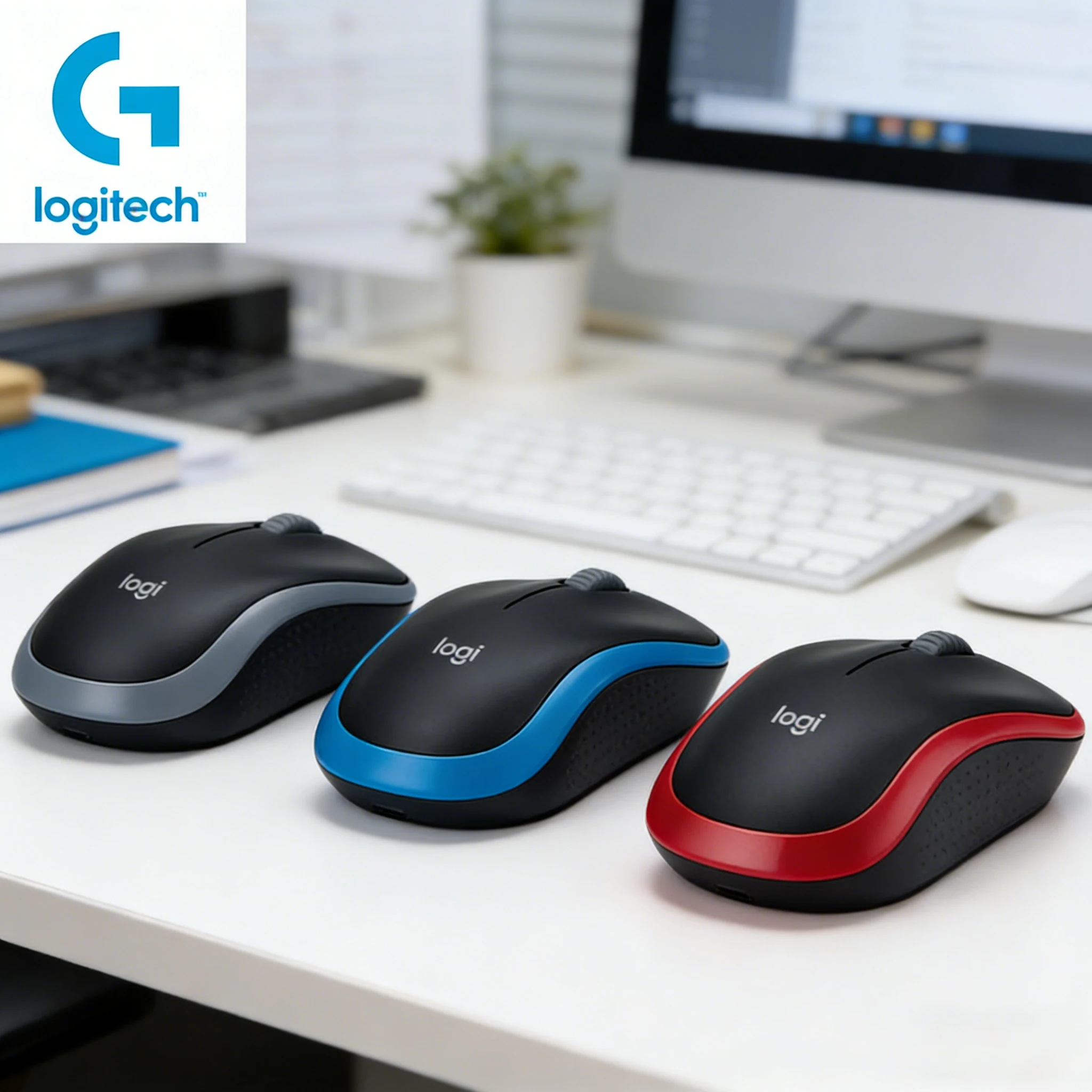 

Беспроводная мышь Logitech M185 — энергоэффективная, портативная мышь для ноутбуков, бизнеса и домашнего использования (серия M170/M220)