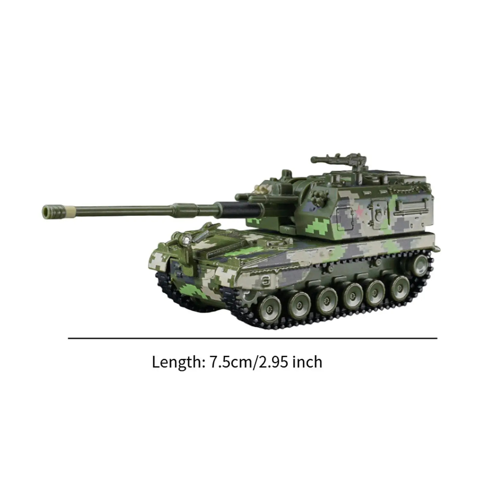 1:150 Tank Model Realistic Craft Miniature Vehicle Toy Tracked Crawler Chariot Battle Tank Toy for Boys Kids Adults Gift