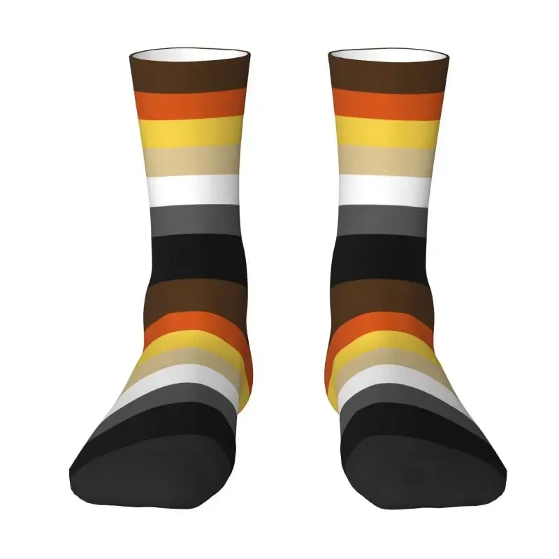 

Solid Bear Pride Flag Dress Socks Men Women Warm Funny Novelty Gay LGBT GLBT Crew Socks