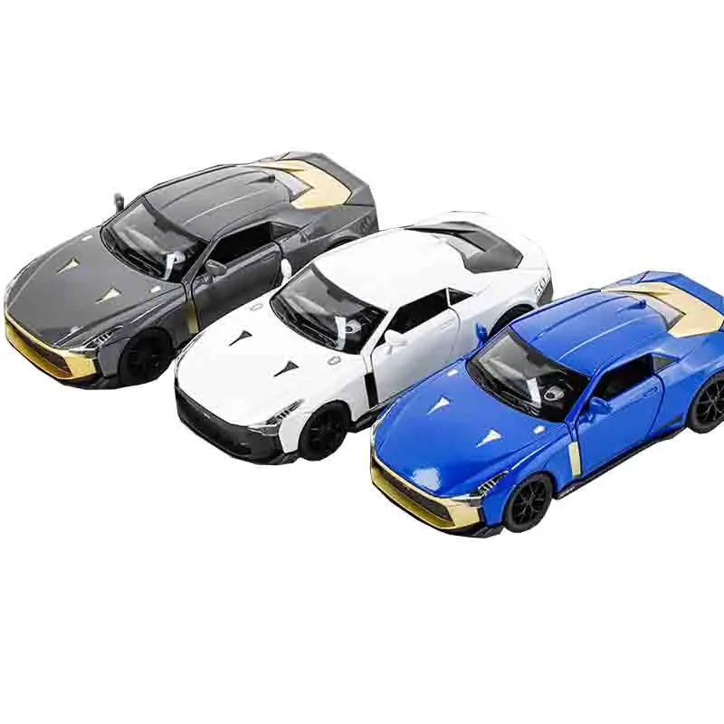 

1:32 Nissam GTR-50, модель автомобиля из сплава, высокая имитация литья под давлением, игрушка со звуком и светом, откатные автомобили, украшения, игрушки для детей