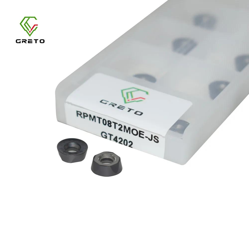 GRETO RPMT08T2MOE-JS GT4202 GT4204 Твердосплавная торцевая фреза RPMT 08T2 MOE-JS RPMT 08T2MO