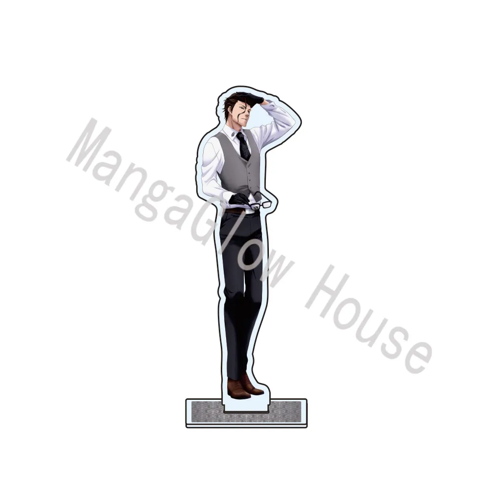 15cm Anime Bleach Acrylic Stand Sousuke Aizen Figure Desktop Decoration Collectible Ornament Character Model Gift Keychain