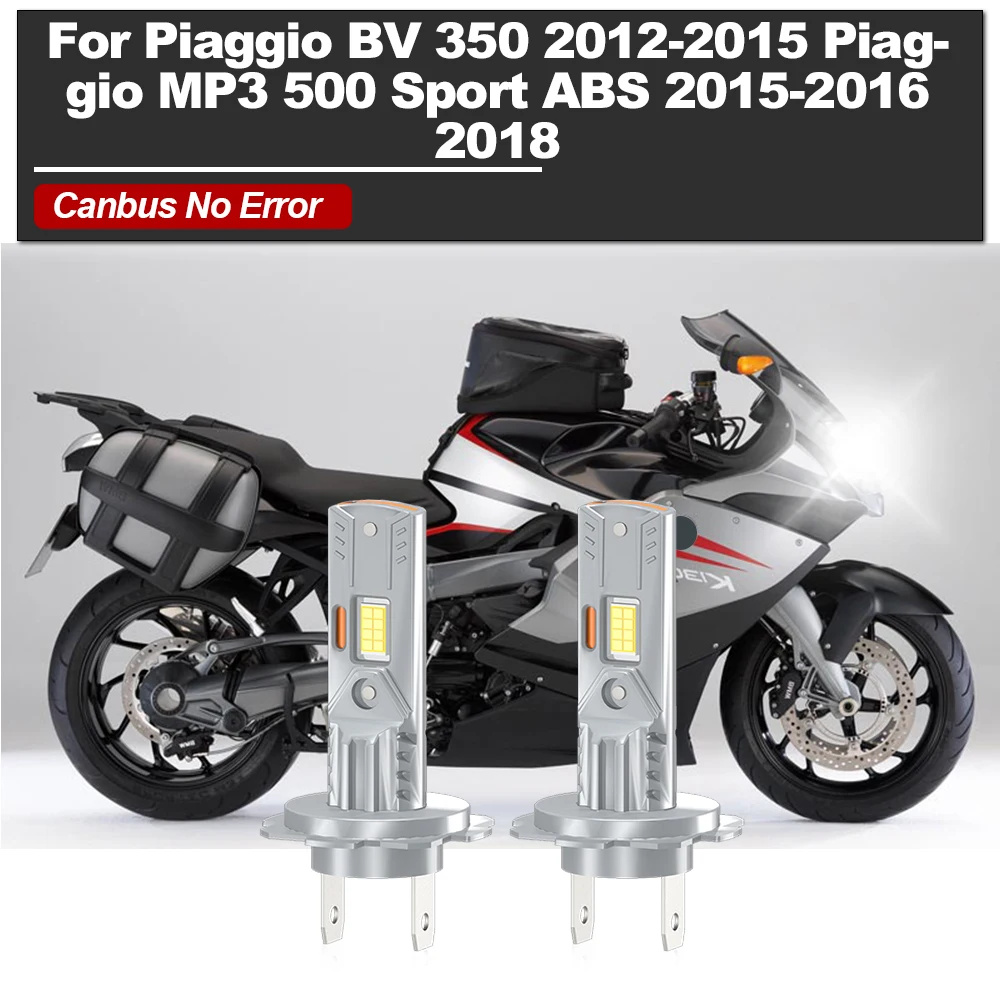 

H7 LED Motorcycle Headlight 20000LM Motorbike Lamp 12V For Piaggio BV 350 2012-2015 Piaggio MP3 500 Sport ABS 2015-2016 2018