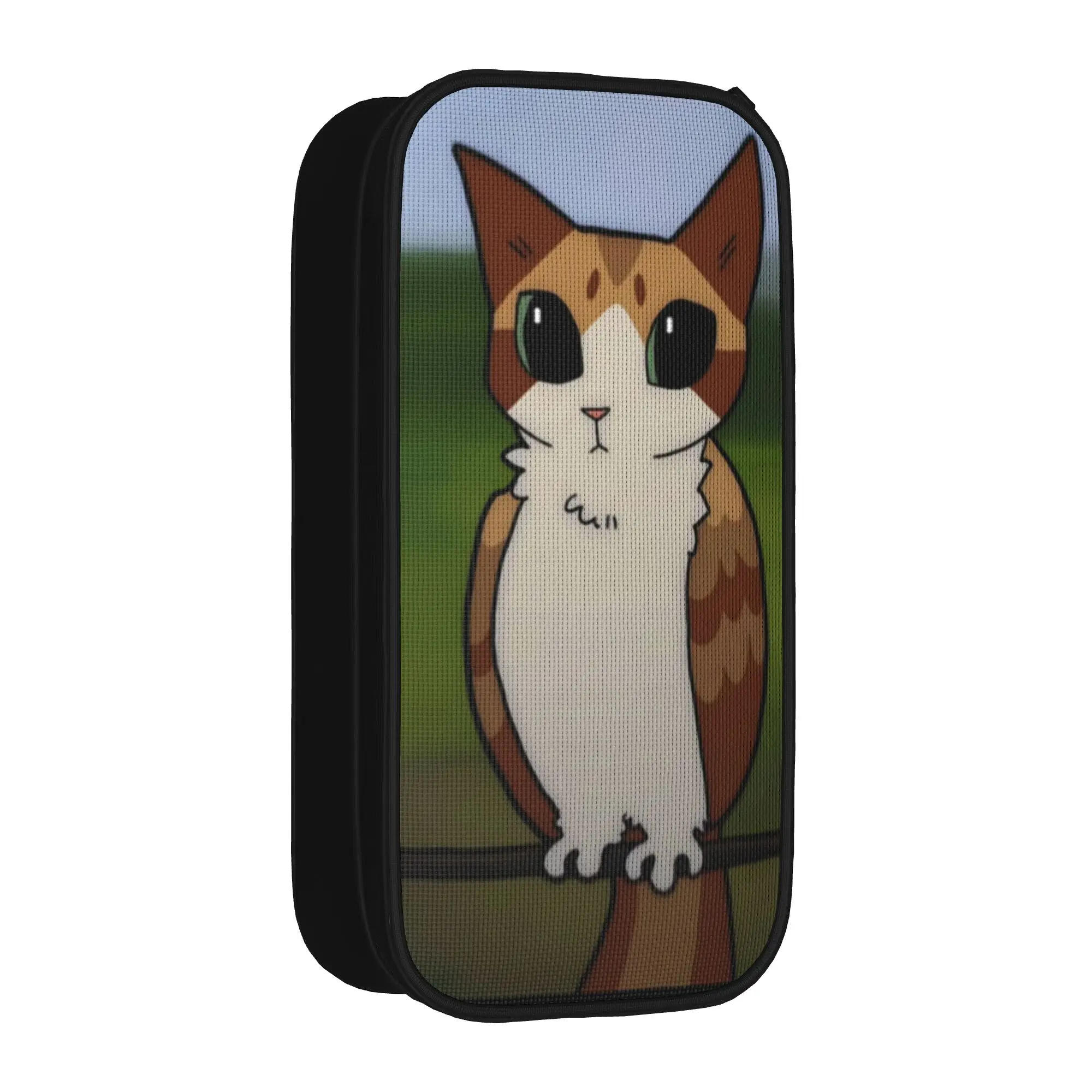 W-Warrior Cats Pencil Case  Double Layer Pencil Box Boy Girl Retro University Back To School Pencil Cases Supplies