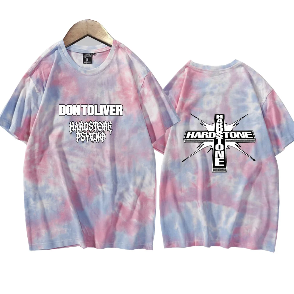 Don Toliver Hardstone Psycho Tie Dye Shirts Man Woman Round Neck Short Sleeve T-shirt Fans Gift Tops