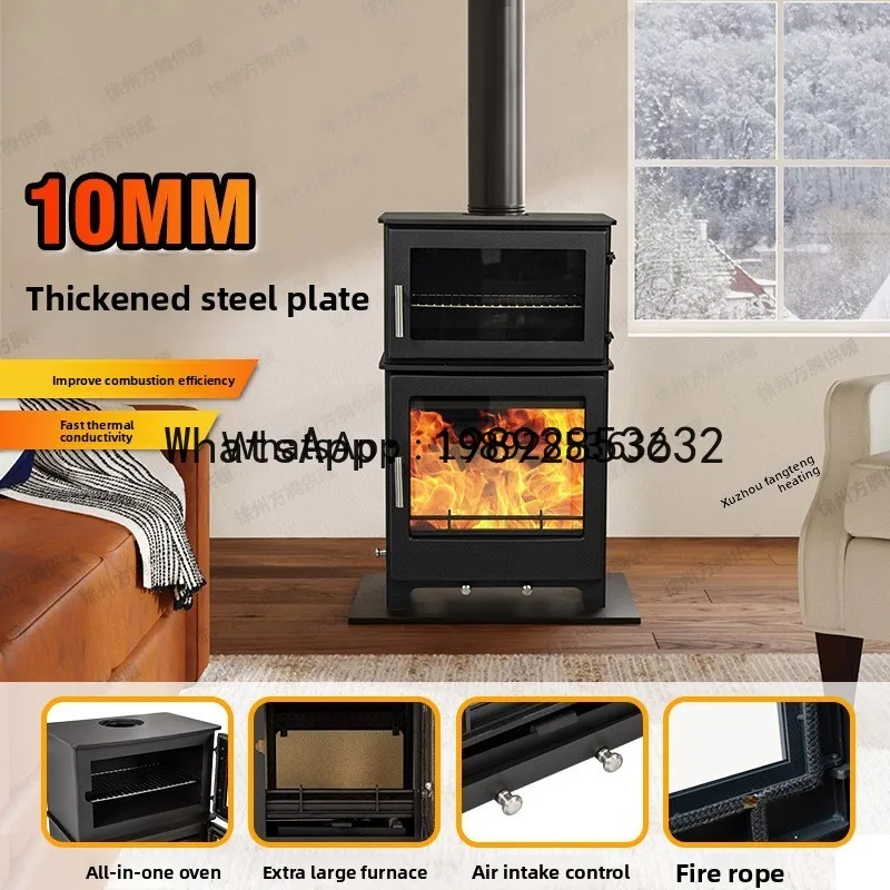 G1  Wood-Burning Stove for Heating, Suitable for Homestays, Villas, Rural Self-Built Houses, Decorative Home Cast Iron Fireplace