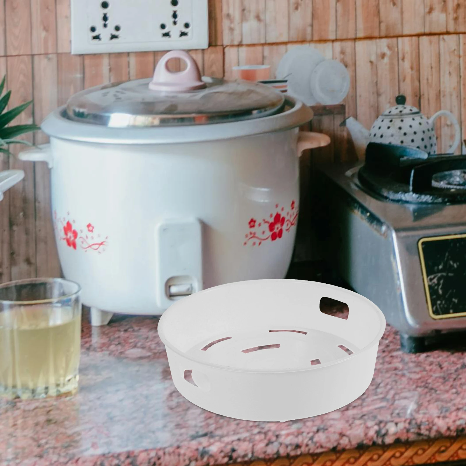 

1pcs Rice Cooker Steamer Basket Safe Material Easy Maintenance Compatible Brands Dim Sum Food Dumpling Kitchen Gadgets Reusable
