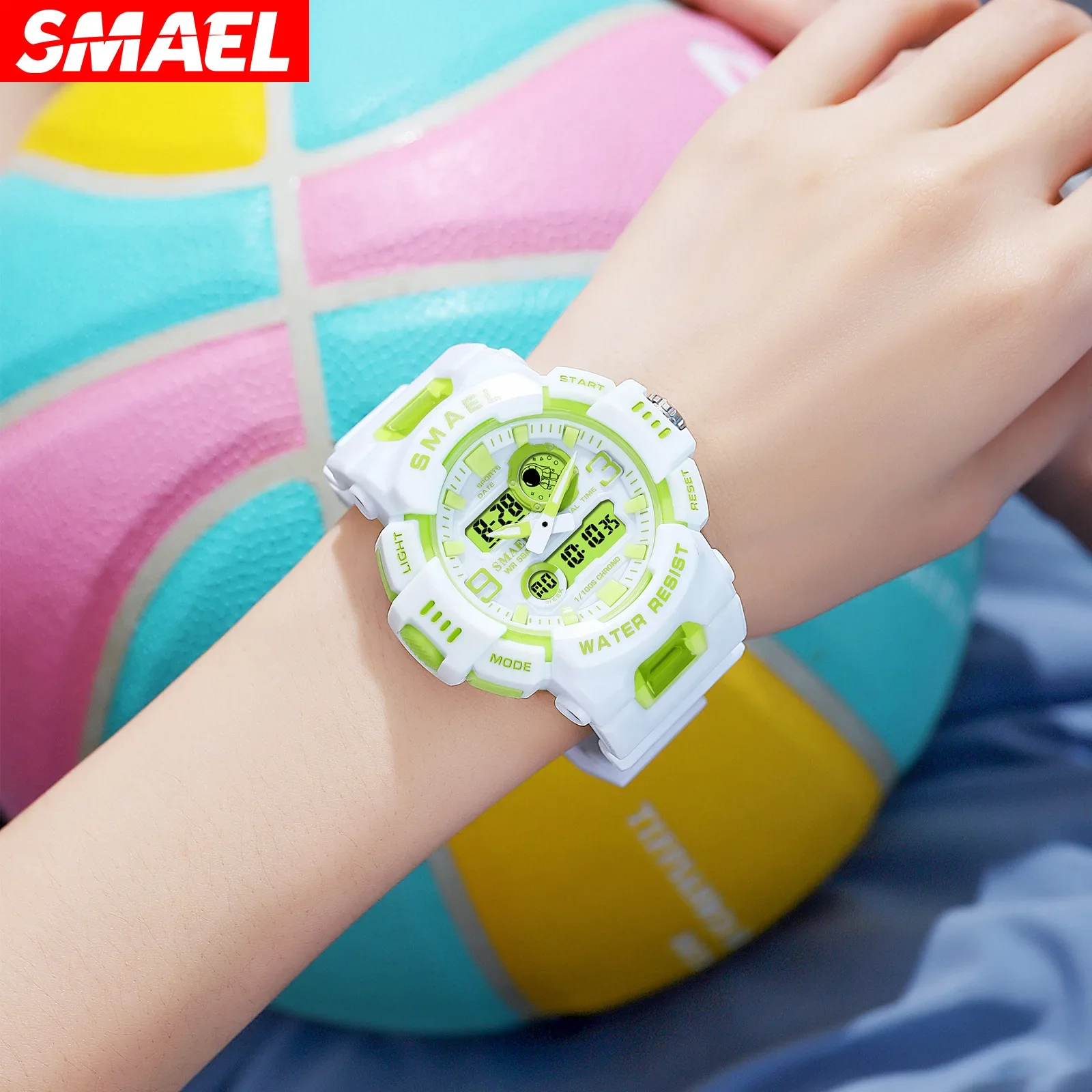 Smael Student Jeugd Vitaliteit Candy Color Sport Multifunctionele Elektronische Horloge Jongens En Meisje Stopwatch Relogios Masculino