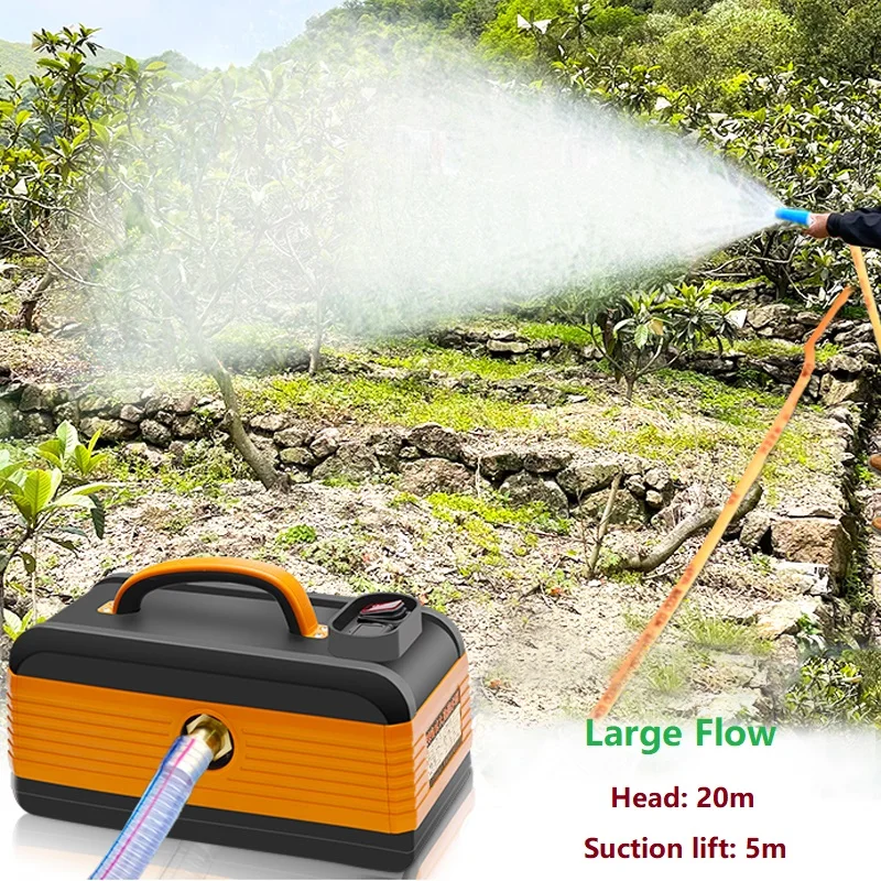 

12V 24V Rechargeable Water Pump Vegetable Watering Machine Electric Water Pump Self-priming High Power Agricultural Irrigation