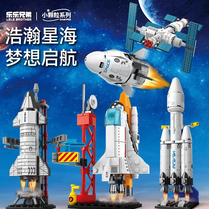 Creative Aerospace Series Building Blocks Space Rocket Craft Launch Center Station Base Set Bricks Toys For Boys Christams Gifts