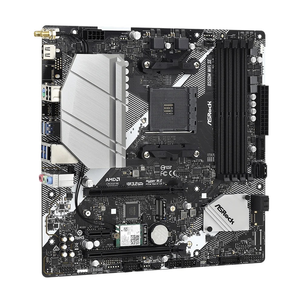 ASRock B550M WIFI SE Motherboard Support Ryzen 5 5600 5600G R7 5700X3D CPU 4xDDR4 DIMM AMD B550 NVME M.2 PCIe 4.0 AM4 Mainboard