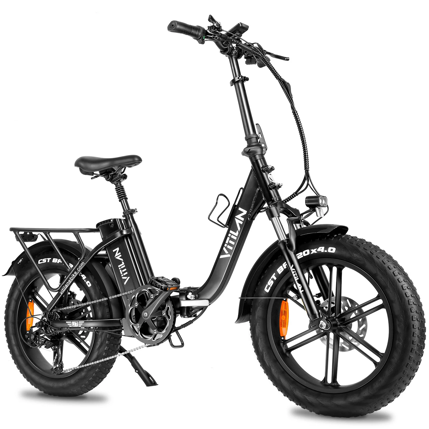 AliExpress VITILAN Vitilan-U7 2.0 750W Folding Electric Bike for Adults 48V20AH Fat Tire Mountain Off-Road Bicycle 20 Inch Wheel Size