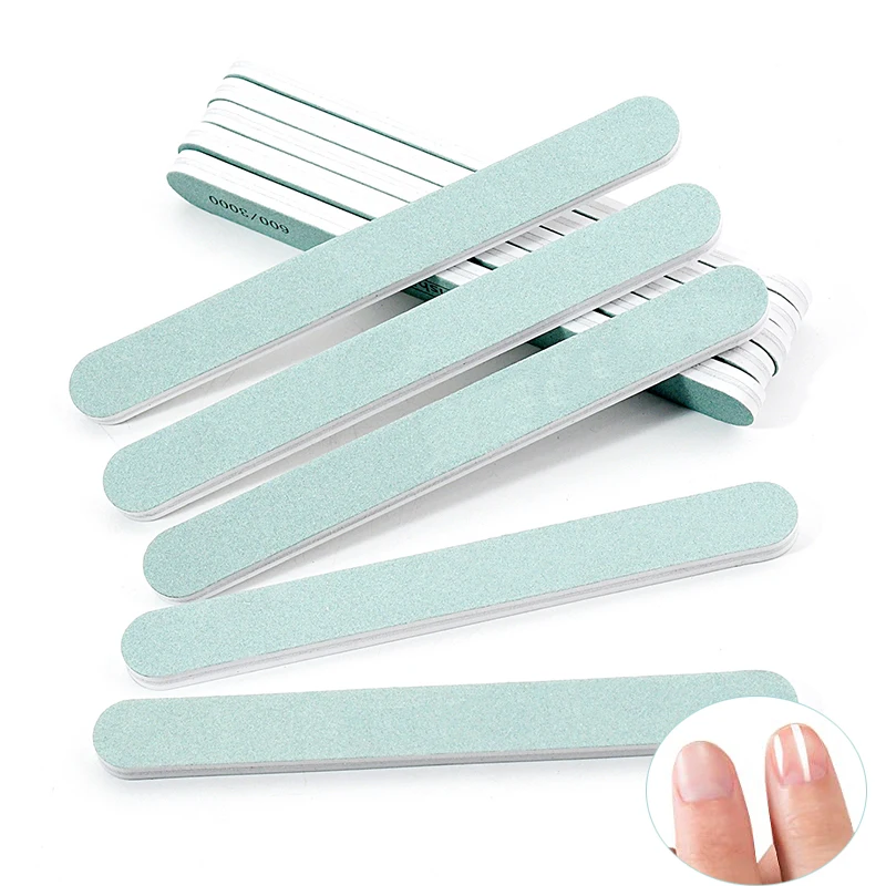 50/100 sztuk buforów do paznokci bloki o różnych ziarnach 600 3000 szlifowanie paznokci porady narzędzie plik zmywalne akcesoria Manicure bufor