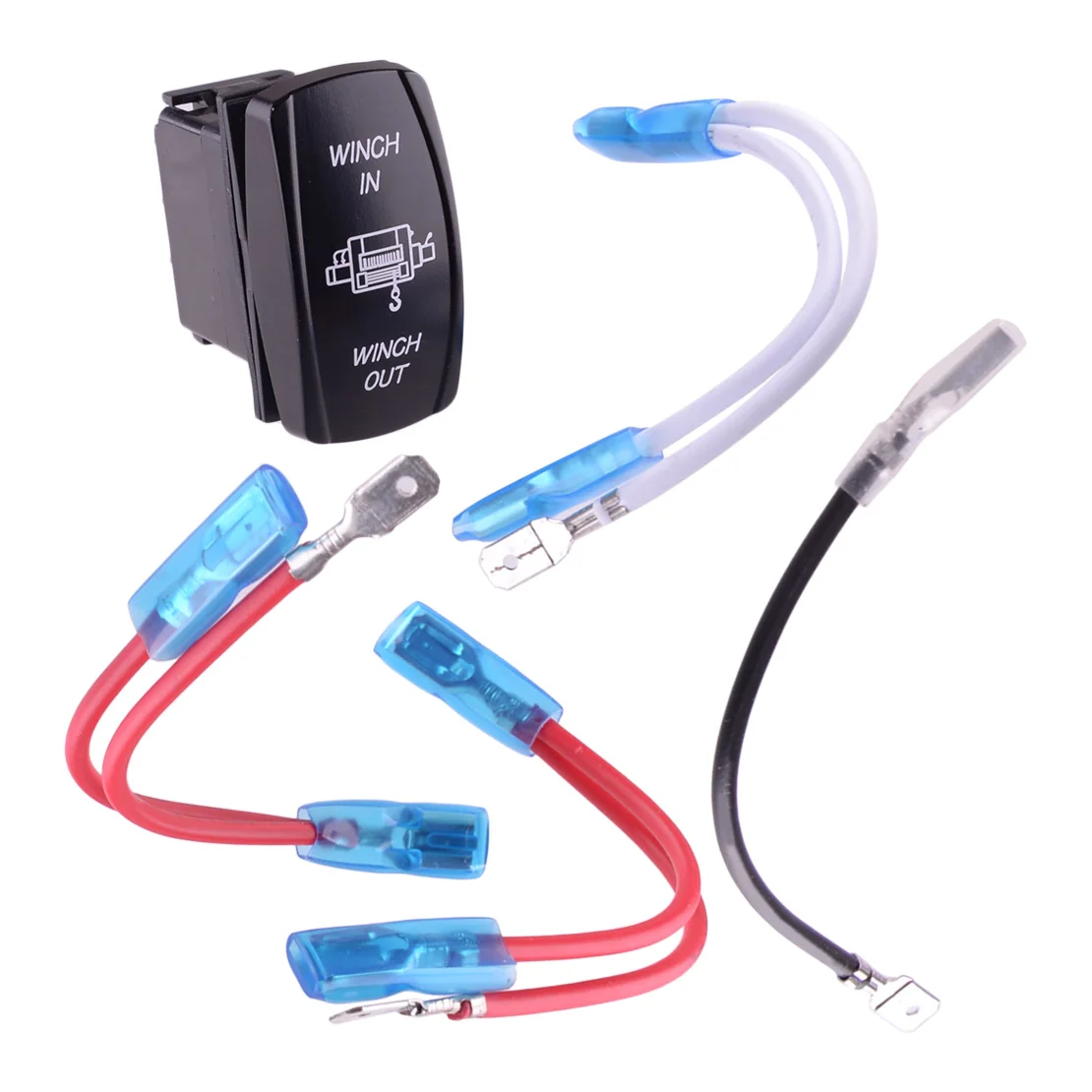 

LED 7PIN Rocker Switch Laser Etched 20A 12V ON-OFF Winch In & Out Universal for 4x4 Off-road Boat Marine SUV ATV UTV Blue