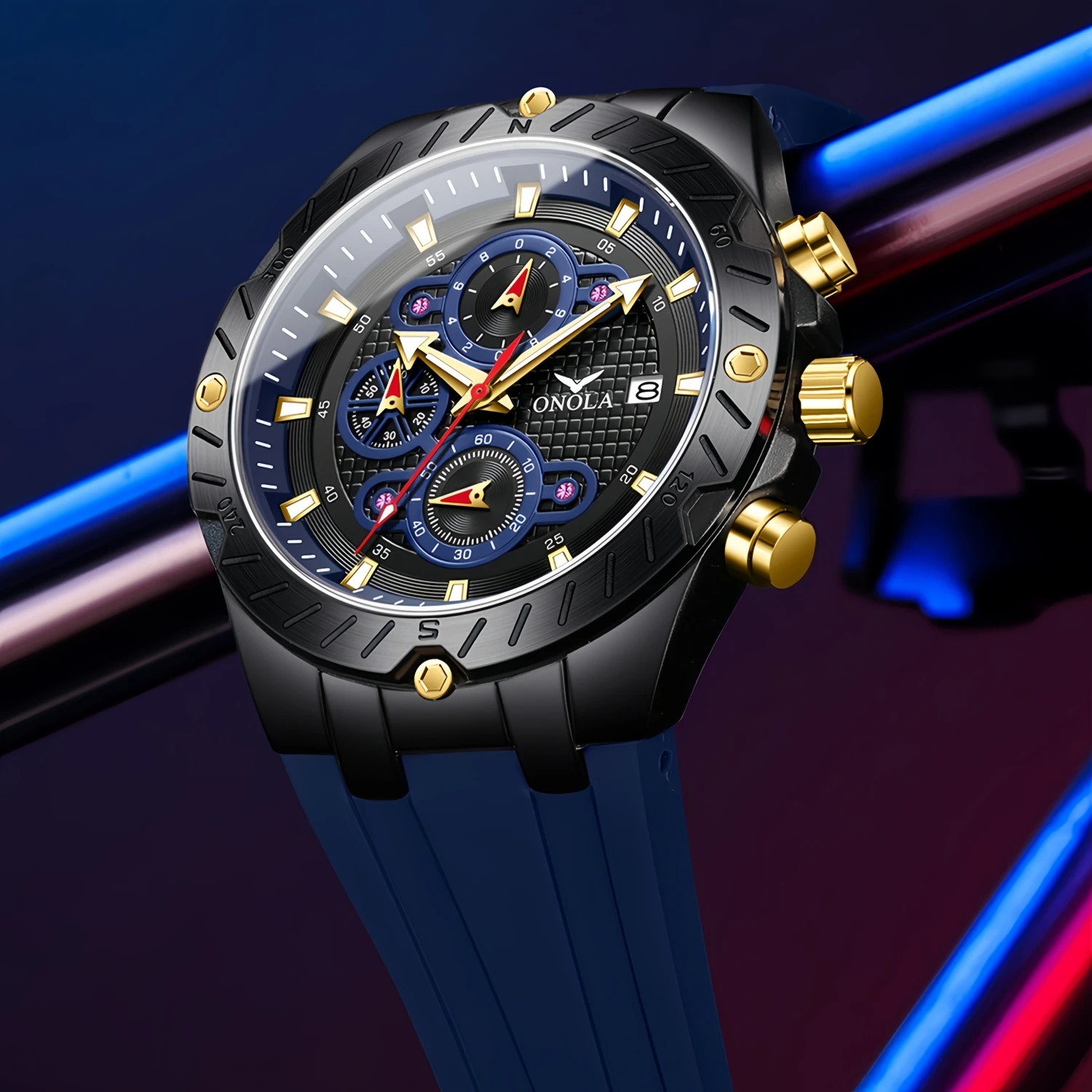 Luxury Men\'s Watch Brand ONOLA Fashion Multifunctional Luminous Quartz Sports Watch Men\'s Waterproof Relogio Masculino