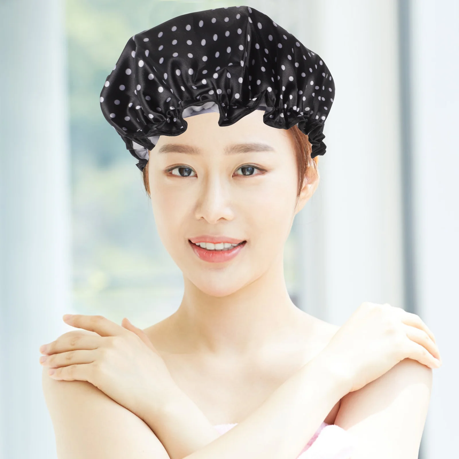 

Lined Shower Cap for Women Sleep Bonnet Portable Compact Hat Women's Ladies Hats Caps