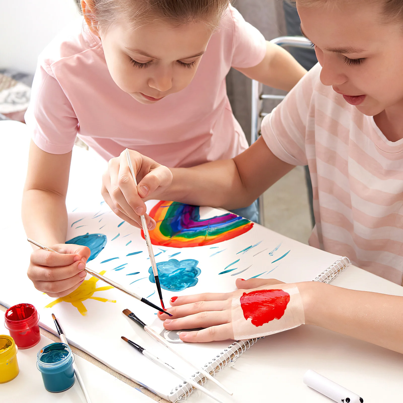 Palette autocollante de mélange de maquillage, 100 pièces, pour fond de teint, rouge à lèvres, outils de mélange de couleurs