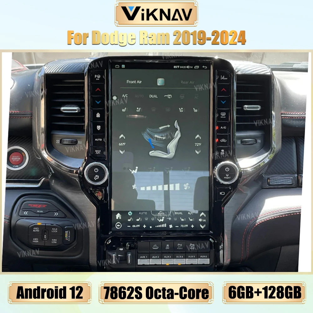 

128G Android 12 Car Radio For Dodge Ram 2019-2024 Carplay GPS Navigation Multimedia Video Player 13.6Inch Touch Screen Head Unit