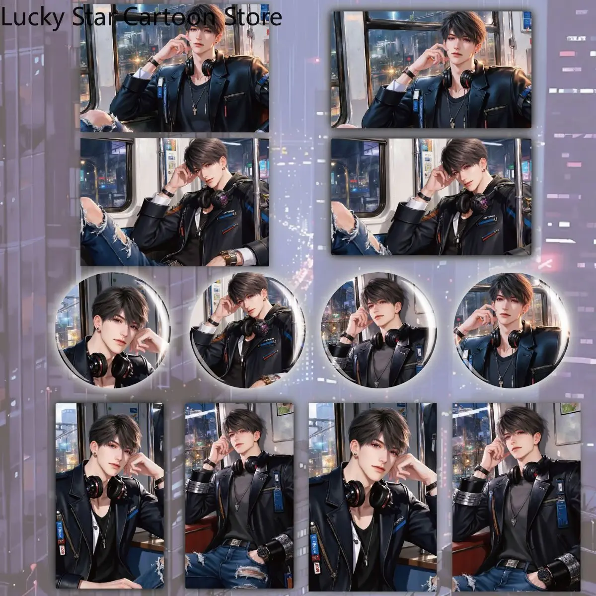 Caleb Love en Deepspace Cosplay Acryl Transparante Kaart Badge Ansichtkaart Ste Collection Halloween Cadeau Verjaardag Spel Anime