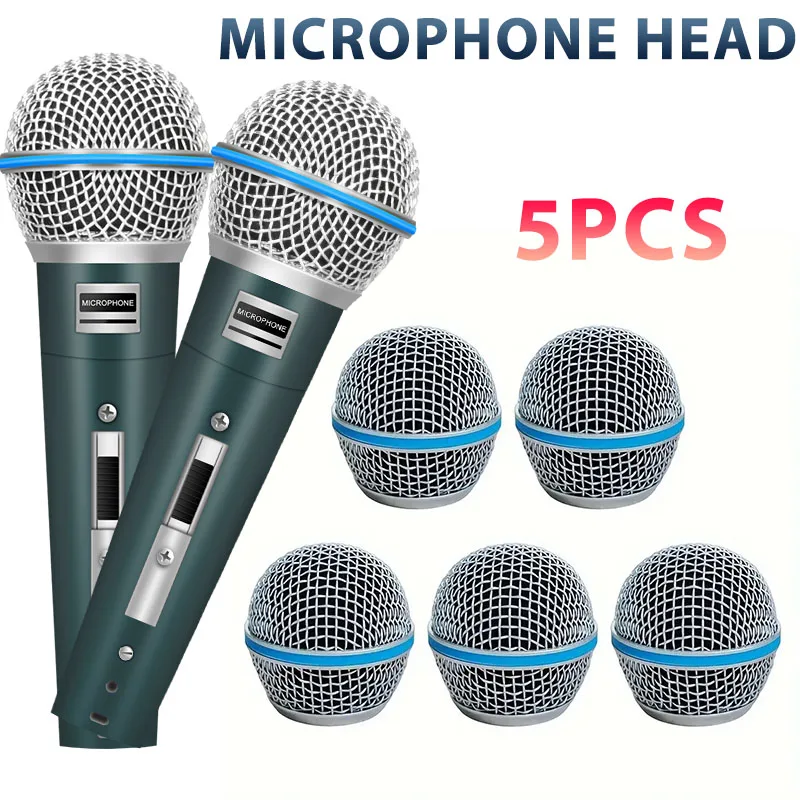 Microphone Replacement Head Steel For 58 Mesh Handheld Microphone Grill Mesh Head Fits 57 58 87 845 945