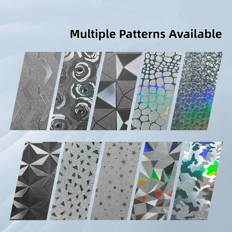 50pcs Reflective Transparent 3D Embossed Back Cover Sticker Protective Film for Cellphone Skin Hydrogel Sheet Cutting Machine