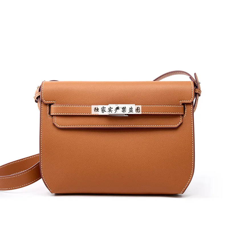 Genuine Leather Retro Women\'s High-Grade Versatile Underarm Commuter Messenger Bag Large Capacity Shoulder Messenger for Women