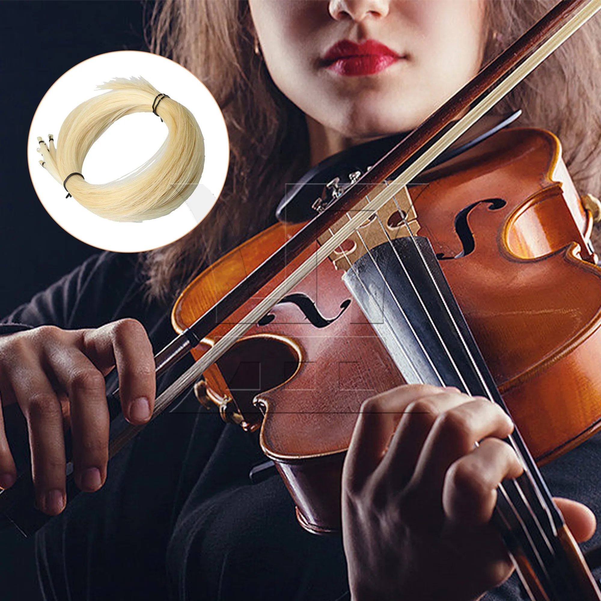 

Набор конского волоса YIBUY для смычков скрипки, неотбеленный, 50 грамм, 83 см