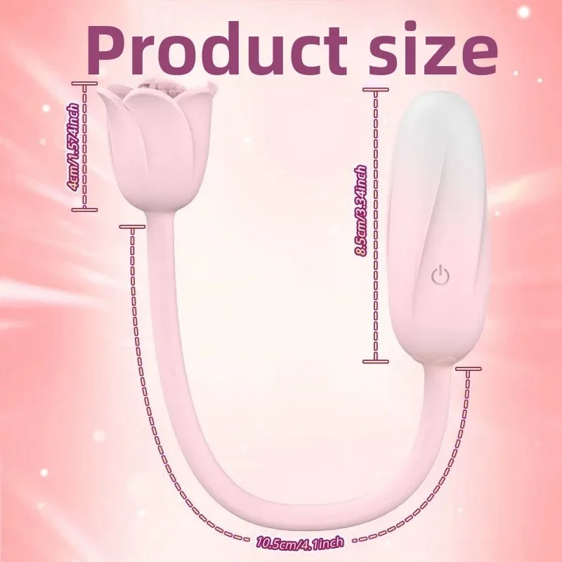 Rose Shaped Double Head Vibrating Intimate Massager App Smart Control Self Lubricating Personal Wellness Device for Ladies