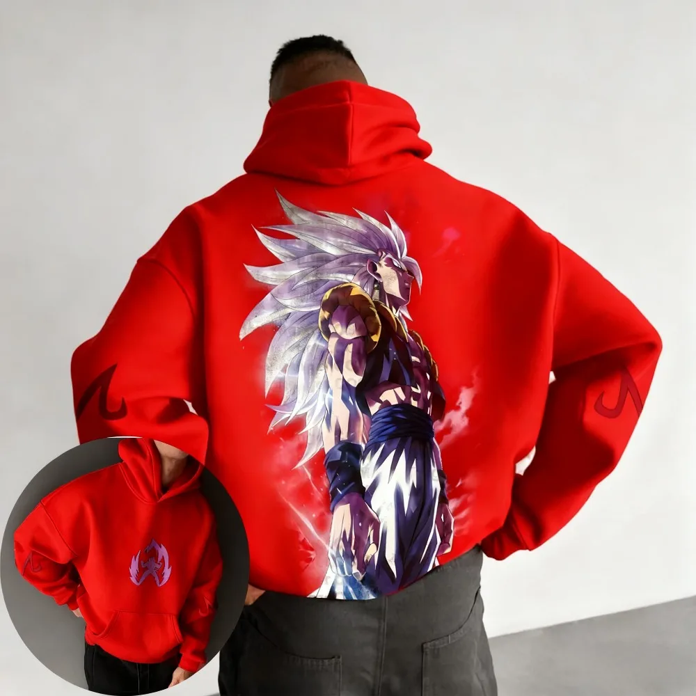 

Dragon Ball Anime Joint Autumn/Winter New Hoodie Men's and Women's Loose Oversize Casual American Street Hip Hop Sweater Top