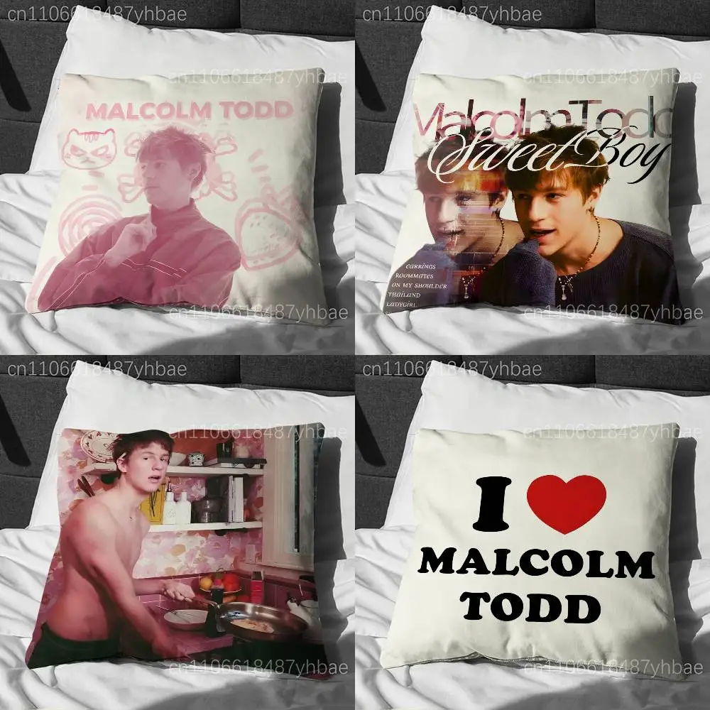 

M-Malcolm Todd Sweet Boy Pillow Case Short Plush Sofa Decorative Gift Home Double-sided Printing Cushio