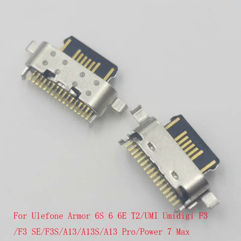 1-10Pcs Charger Type C Dock Connector USB Charging Plug For Umidigi F3 SE F3S A13S A13 Pro Power 7 Max Ulefone Armor 6S 6 6E T2