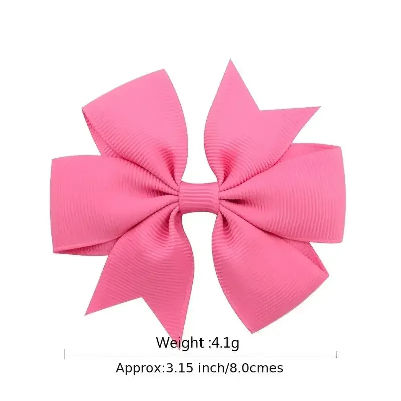 Elegant  Durable Bow Hair Clips for Girls  Solid Colors Woven Comfort | Perfect for Parties & Daily Wear  24pcs Pack