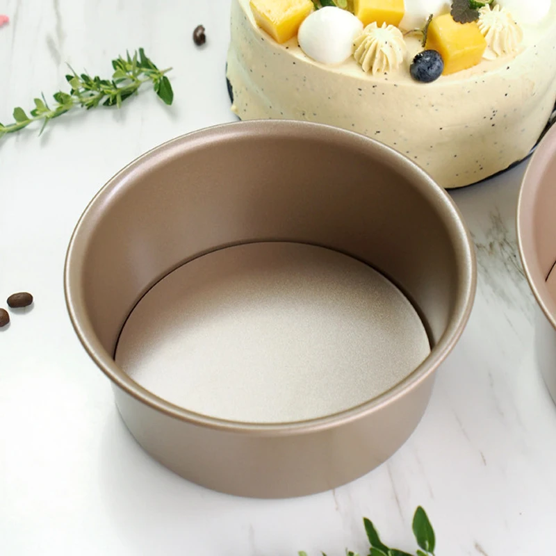 Round Cake Pan with Removable Bottom, Carbon Steel Nonstick Baking Mold, Even Heat Distribution for Cheesecake, Easy Release
