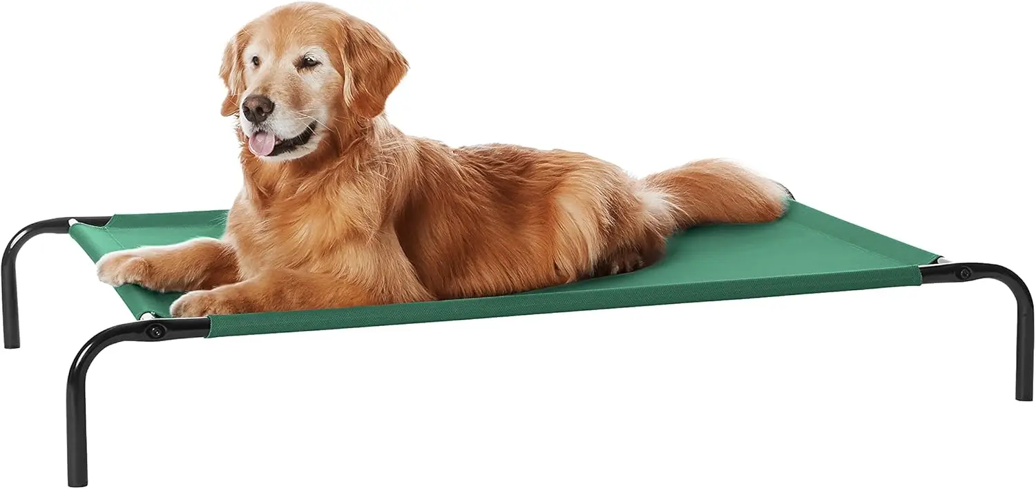 Cooling Elevated Pet Bed, Large (51 x 31 x 8 Inches), Green