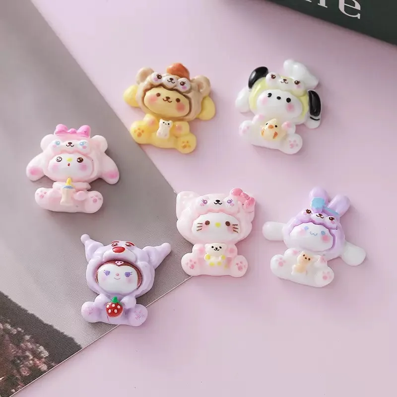 NEW 18/20PCS Cute Cartoon Animals Cream Gel DIY Handmade Phone Case Hair Clip Hole Shoes Key Chain Resin Small Accessories ﻿ view 6