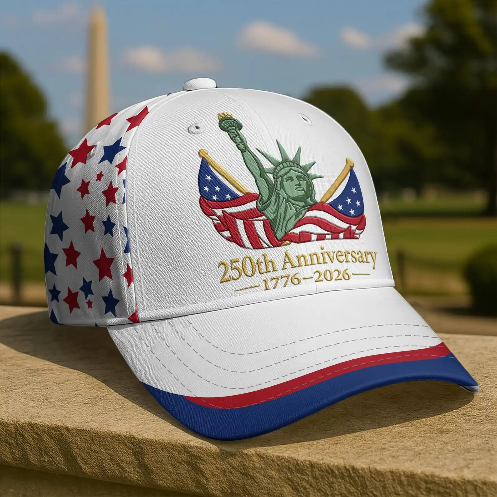 250th Anniversary USA Baseball Cap, 4th of July Hat, Statue of Liberty 1776–2026 Unisex Cap, Independence Gift, Gifts Idea For P