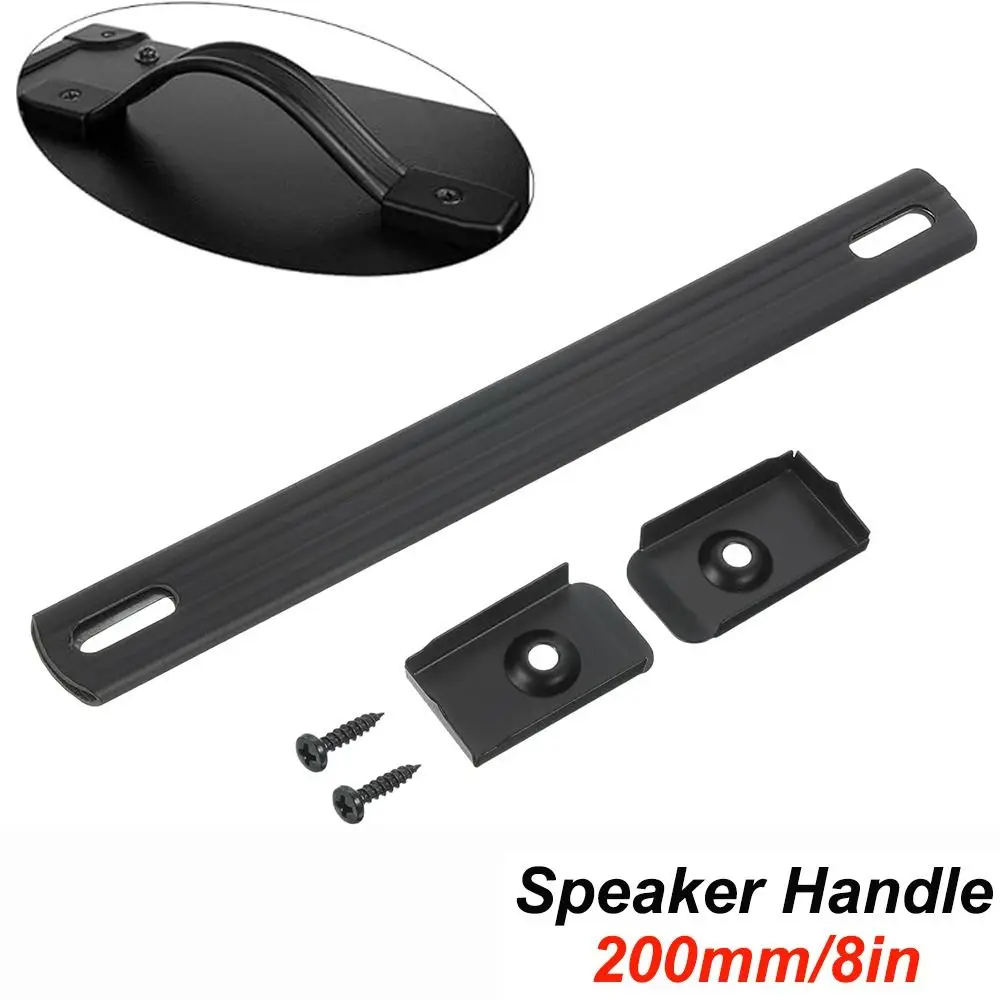 New 8Inch Guitar Handle Strap Black With Metal End Caps Speaker Cabinet Strap Handle PVC Amplifiers Handle